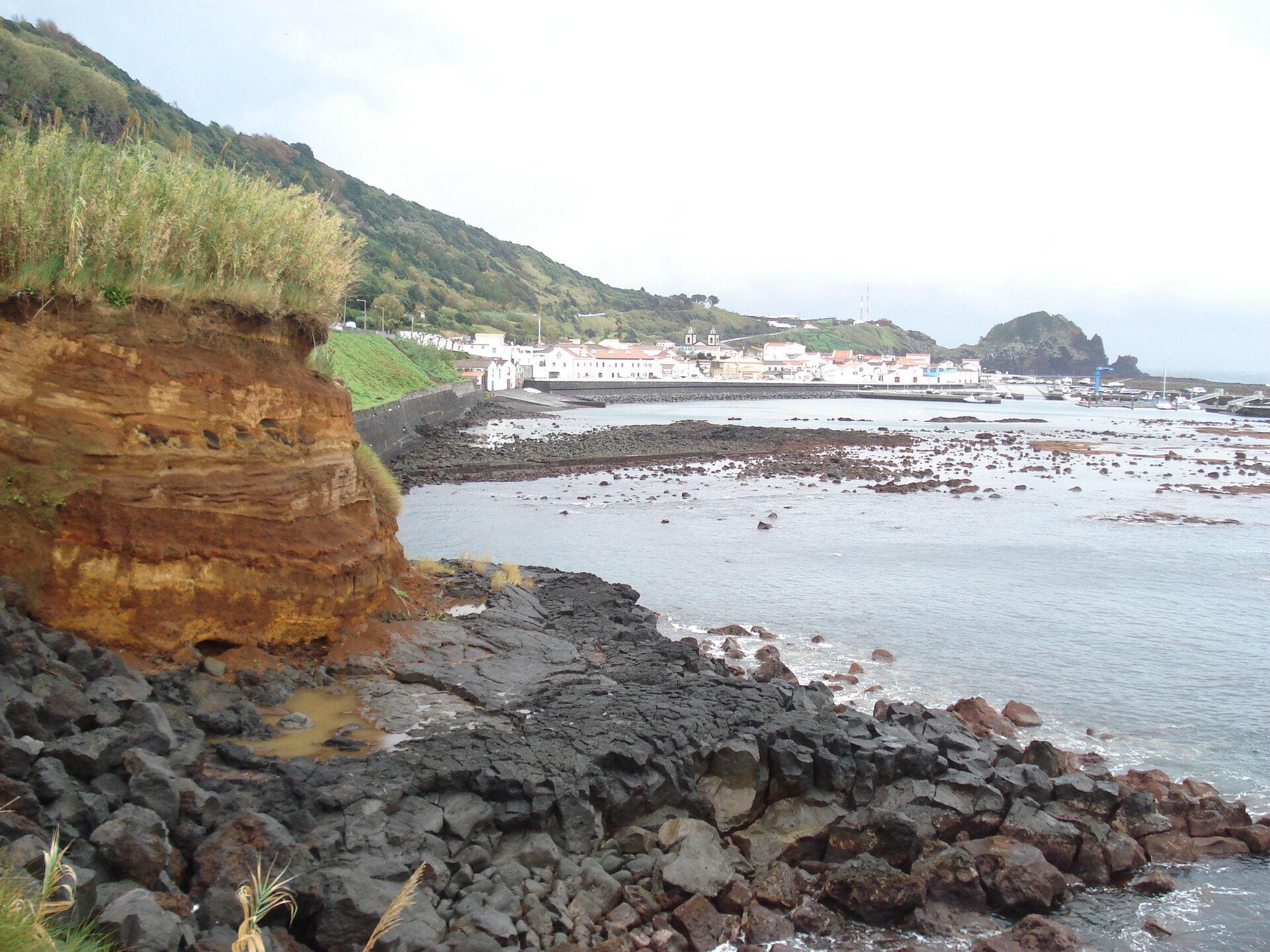 The rocky coast near the Fort of Santa Catarina at Lajes do Pico