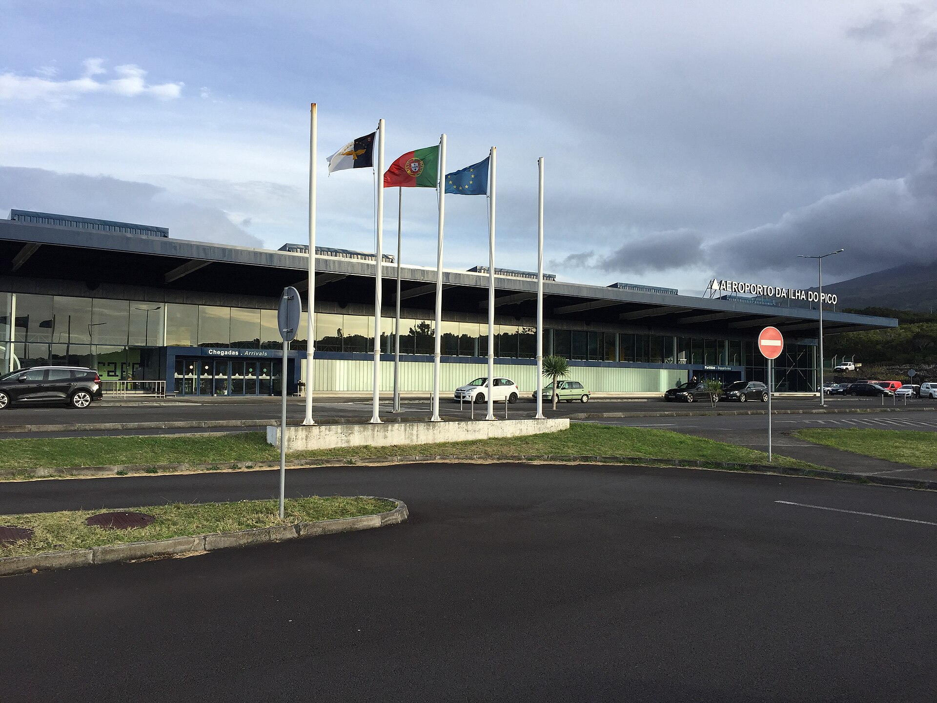 The terminal building at Pico Airport on the island's north coast